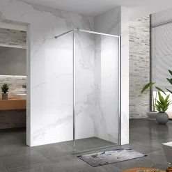 Paroi douche Italienne LUCIA 140 x 200 cm, verre 8mm, transparent, anticalcaire - Saniverre