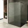 Paroi douche Italienne ROMA-BLACK 120 x 200 cm verre 10 mm transparent, noir, Saniverre