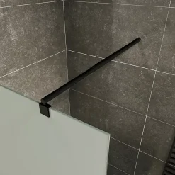Paroi douche Italienne ROMA-BLACK 130 x 200 cm verre 10 mm opaque, noir, Saniverre* Paroi De Douche