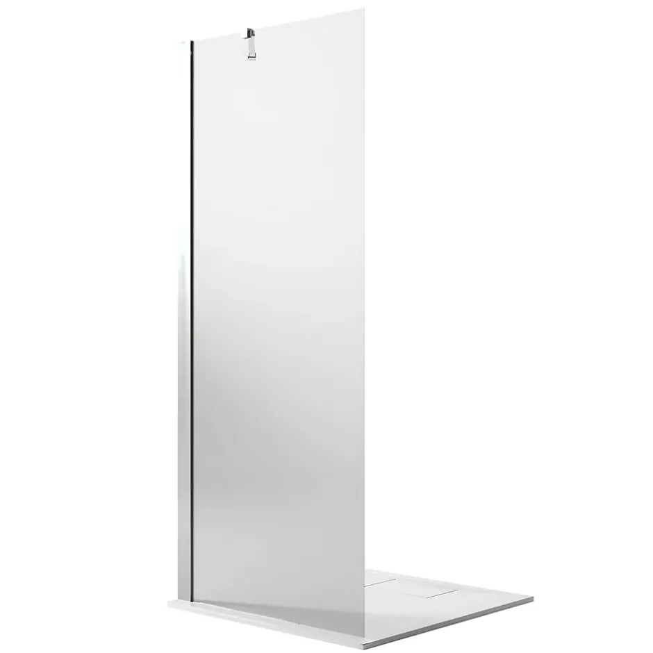 Idralite Paroi douche Walk In 60CM H190 Verre Transparent avec Traitement Anticalcaire mod. Flip