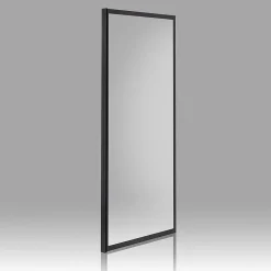 Kiamami Valentina Paroi fixe 70 cm avec cadre en aluminium noir mat et verre trempé 6 mm - city* Porte De Douche