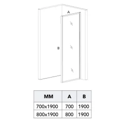 Kiamami Valentina Paroi fixe 70 cm avec cadre en aluminium noir mat et verre trempé 6 mm - city* Porte De Douche