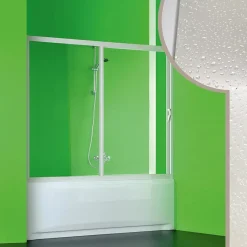 Forte Paroi Pare-Baignoire 170 CM en acrylique mod. Plutone avec ouverture laterale