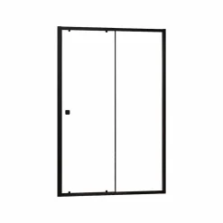 Aurlane Paroi porte de douche Coulissante Noir 120x185cm - Extensible de 112.5 à 126.5 cm - BLACK SLIDE 120
