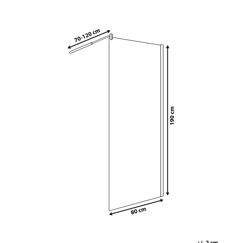 Parois de douche AHAUS 80 x 190 cm Doré