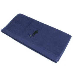 Linnea Parure de bain 8 pièces coton 550g/m2 PURE FOOTBALL Bleu Marine