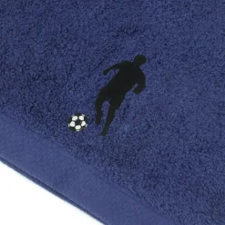 Linnea Parure de bain 8 pièces coton 550g/m2 PURE FOOTBALL Bleu Marine