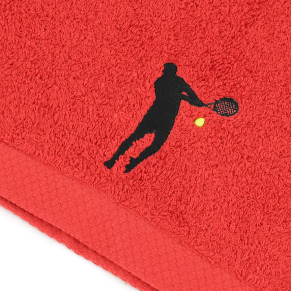 Linnea Parure de bain 8 pièces coton 550g/m2 PURE TENNIS Rouge