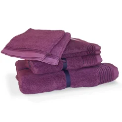 Linnea Parure de bain 6 pièces JULIET Prune 520g/m2* Serviette De Bain