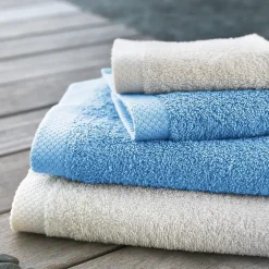 Linnea Parure de bain 6 pièces PURE Bleu Ciel 550g/m2* Serviette De Bain