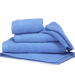 Linnea Parure de bain 6 pièces PURE Bleu Mer 550g/m2* Serviette De Bain
