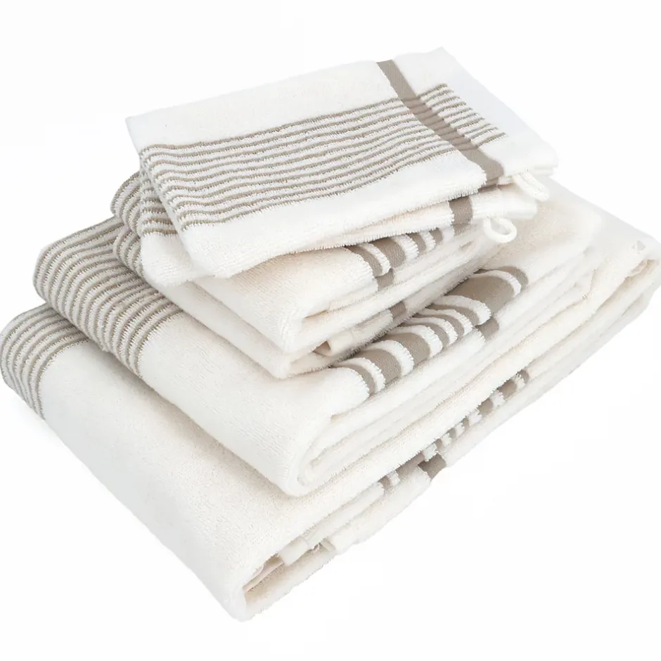Linnea Parure de bain 6 pièces RIBBON beige* Serviette De Bain