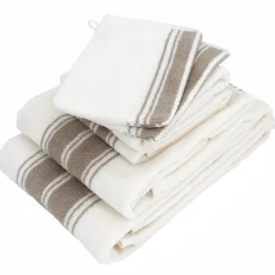 Linnea Parure de bain 6 pièces RIBBON II beige