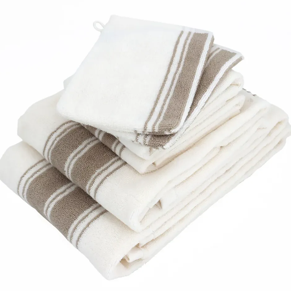 Linnea Parure de bain 6 pièces RIBBON II beige