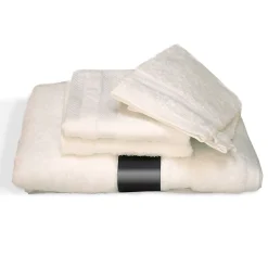 Linnea Parure de bain 5 pièces ROYAL CRESENT Blanc Crème 650g/m2
