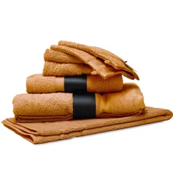 Linnea Parure de bain 7 pièces ROYAL CRESENT Miel 650g/m2