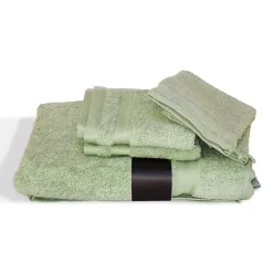Linnea Parure de bain 5 pièces ROYAL CRESENT Vert Céladon 650g/m2* Serviette De Bain