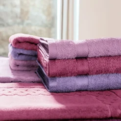 Linnea Parure de bain 5 pièces ROYAL CRESENT Rose Vin 650g/m2* Serviette De Bain