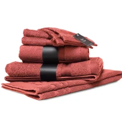 Linnea Parure de bain 7 pièces ROYAL CRESENT Rouge Terre Cuite 650g/m2
