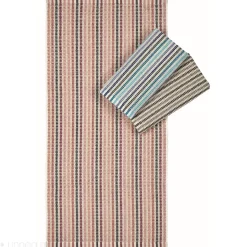 Linnea Parure de bain à rayures pur coton collection BREEZE 4 pièces bleu* Serviette De Bain