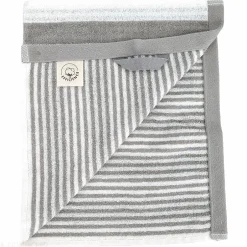 Linnea Parure de bain coton collection EFFICIENCE STRIPES 7 pièces gris lunar