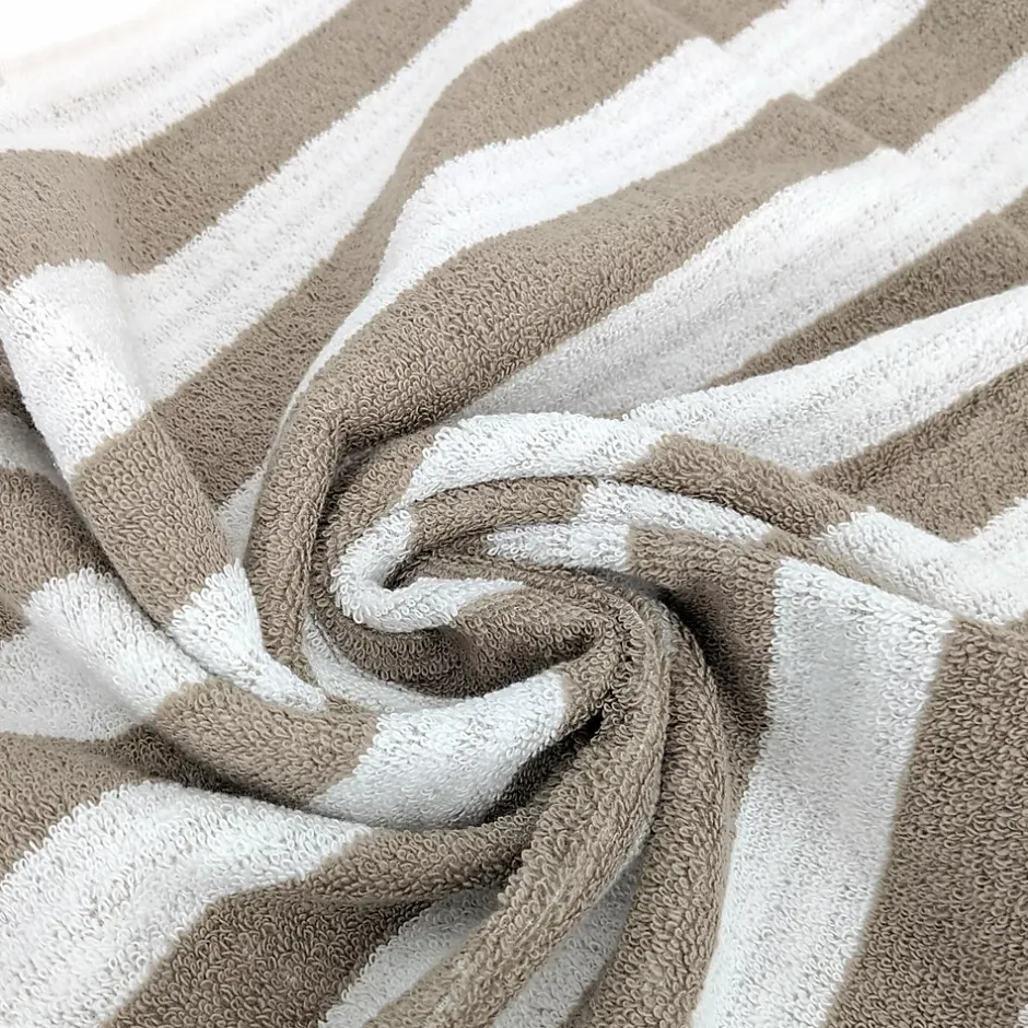 Linnea Parure de bain coton EFFICIENCE STRIPES 7 pièces marron roble* Serviette De Bain