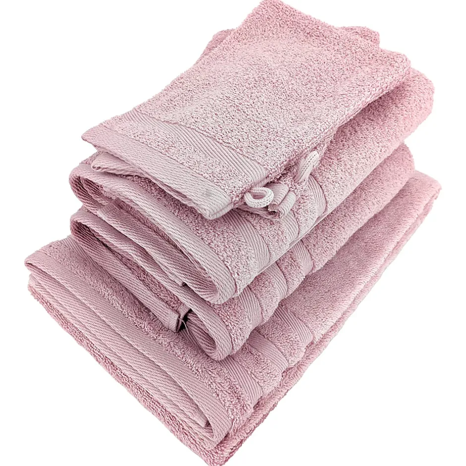 Linnea Parure de bain EFFICIENCE PURE rose Flamingo 5 pièces