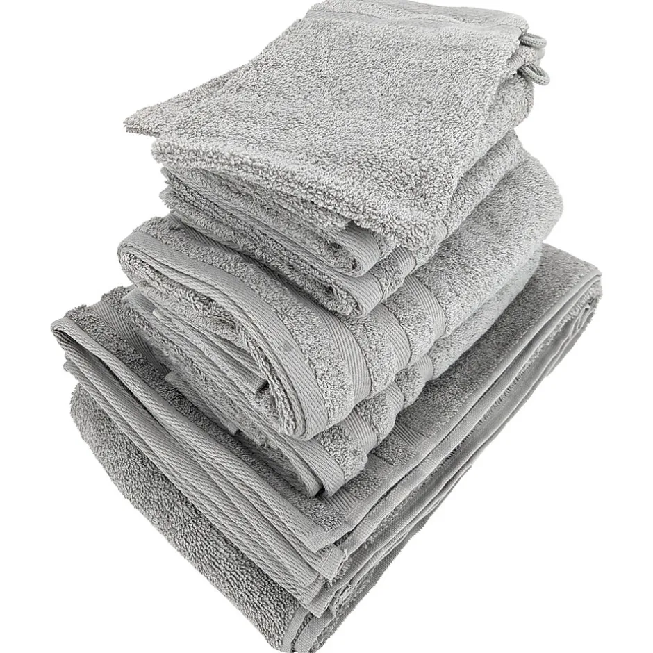 Linnea Parure de bain EFFICIENCE PURE gris Lunar 7 pièces* Serviette De Bain