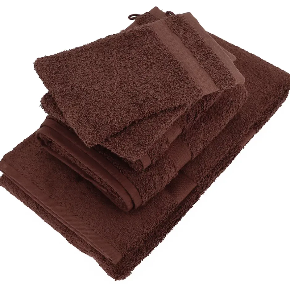 Linnea Parure de bain LUXOR 6 pièces marron* Serviette De Bain