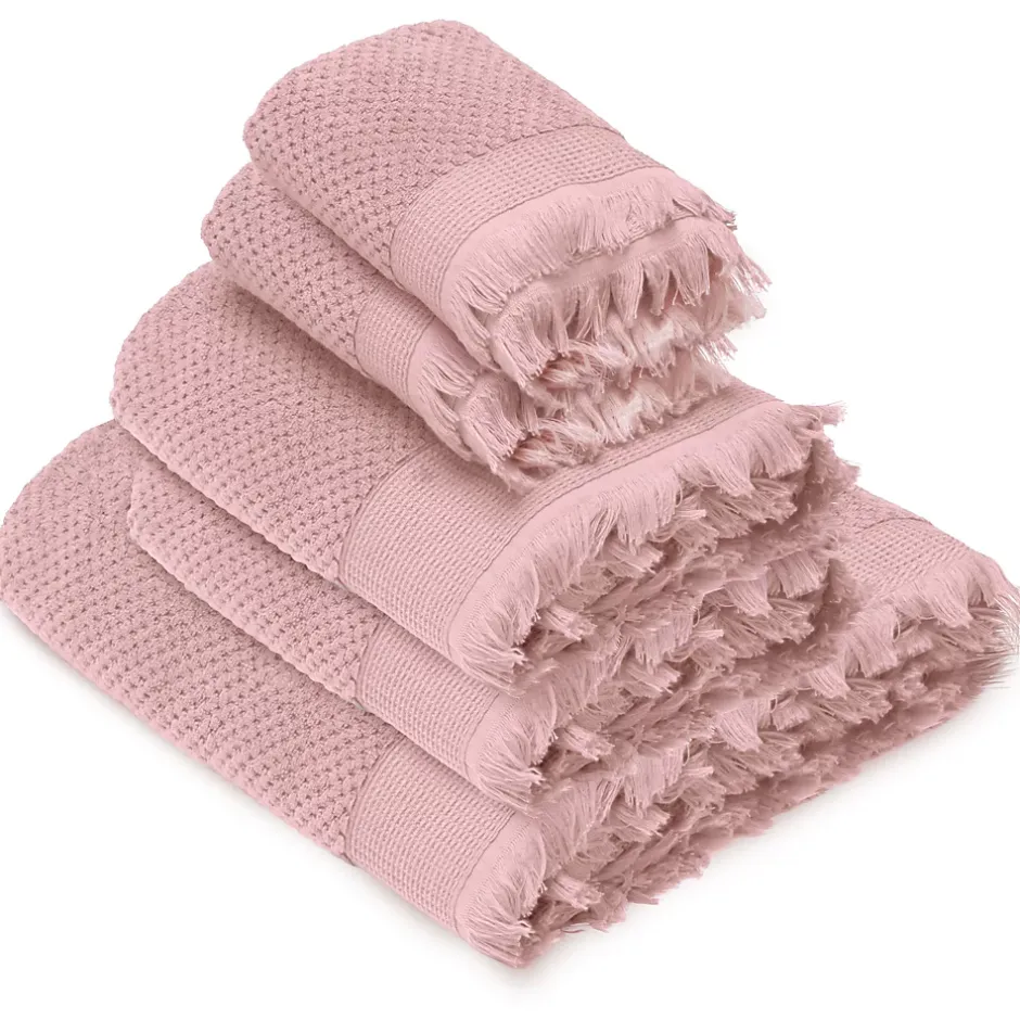 Linnea Parure de bain TETHYS 5 pièces micro-coton rose Rose* Serviette De Bain