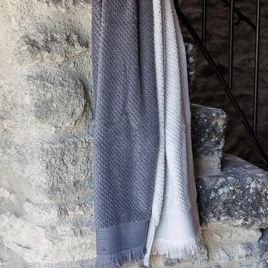 Linnea Parure de bain TETHYS 5 pièces micro-coton gris Brume
