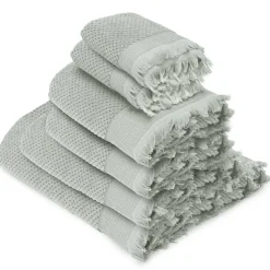 Linnea Parure de bain TETHYS 6 pièces micro-coton vert Lichen