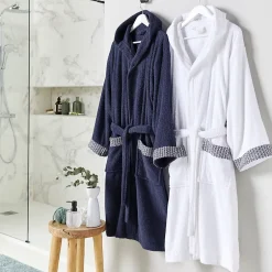 Guy Levasseur Peignoir adulte en coton éponge et broderie L