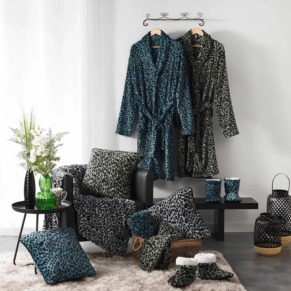 Eden Peignoir Col Chale Collection Leopard