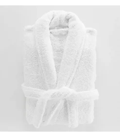 Douceur D'Intérieur Peignoir Mixte Éponge Col Châle Uni - Tendresse 500 g,m² - Blanc