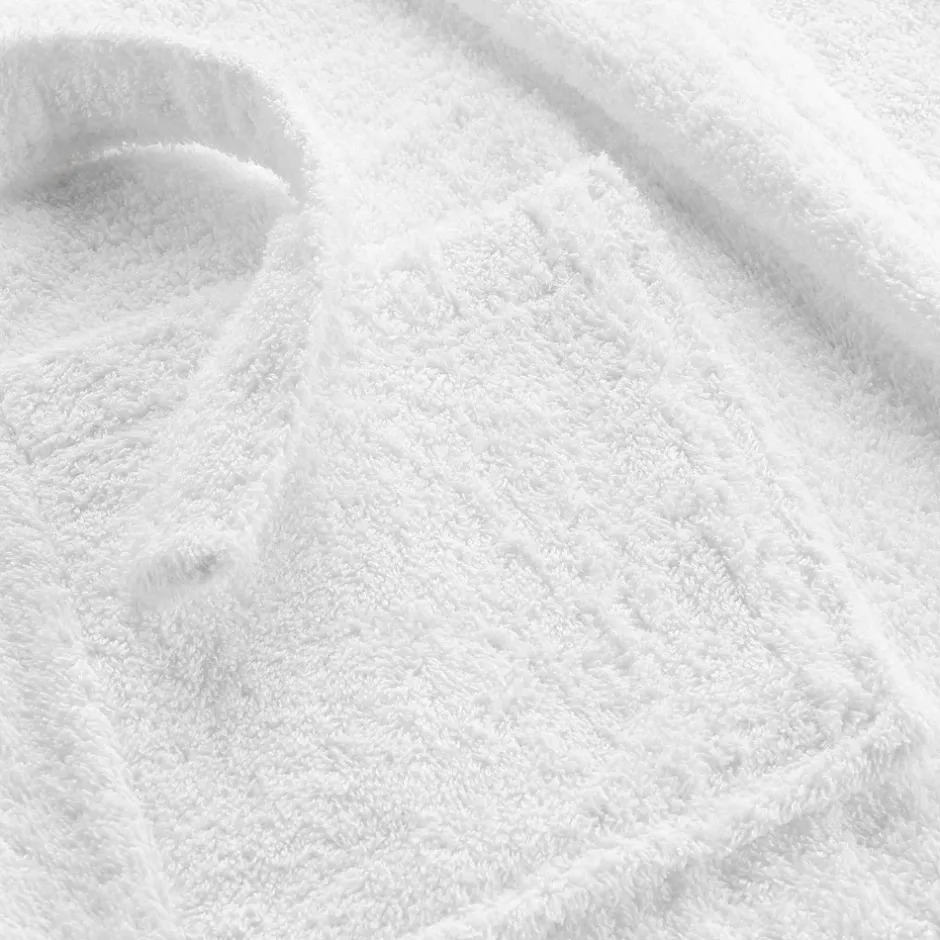 Douceur D'Intérieur Peignoir Mixte Éponge Col Châle Uni - Tendresse 500 g,m² - Blanc