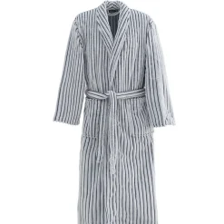 Sensei Maison Peignoir polaire homme femme côtelé extra doux Blanc/Denim XL KASH