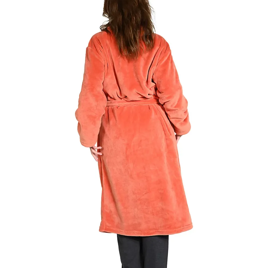 Sensei Maison Peignoir polaire mixte chaud & doux Corail XL KOMO* Peignoir De Bain