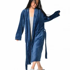Sensei Maison Peignoir polaire mixte chaud & doux Denim XL KOMO* Peignoir De Bain