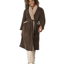 Sensei Maison Peignoir polaire mixte côtelé ultra chaud Noisette 5 - XXL NOTTING HILL* Peignoir De Bain