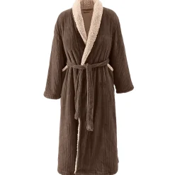 Sensei Maison Peignoir polaire mixte côtelé ultra chaud Noisette 5 - XXL NOTTING HILL* Peignoir De Bain