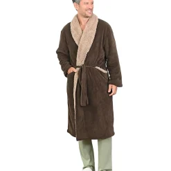 Sensei Maison Peignoir polaire mixte côtelé ultra chaud Noisette S NOTTING HILL* Peignoir De Bain