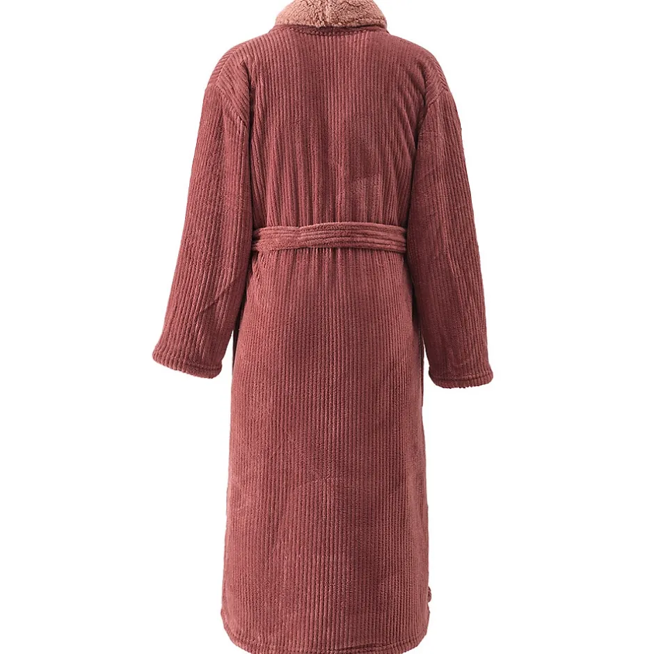 Sensei Maison Peignoir polaire mixte côtelé ultra chaud Terre Brulée 5 - XXL NOTTING HILL* Peignoir De Bain