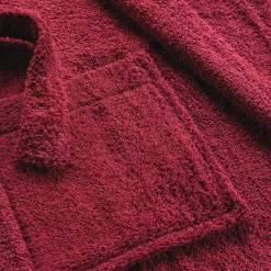Douceur D'Intérieur Peignoir uni à col châle (Taille Unique - Rouge)