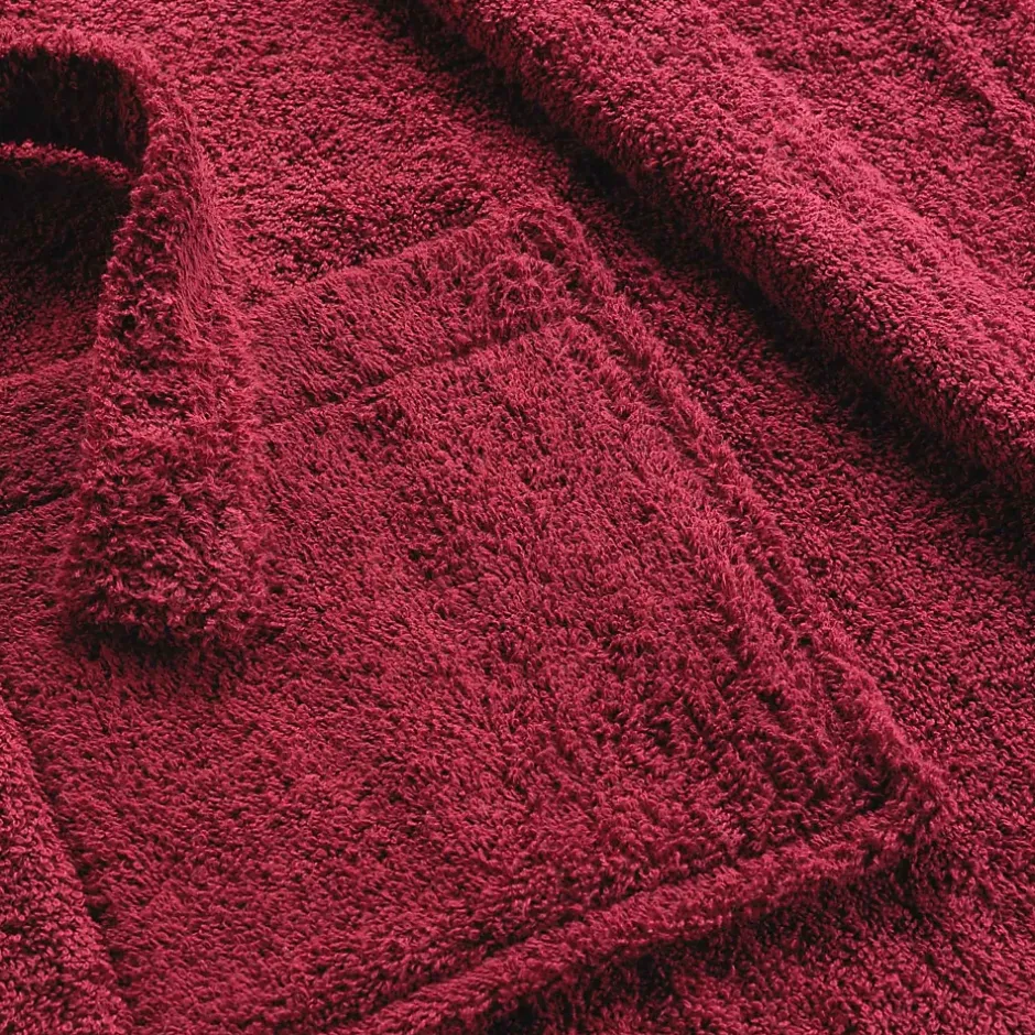 Douceur D'Intérieur Peignoir uni à col châle (Taille Unique - Rouge)