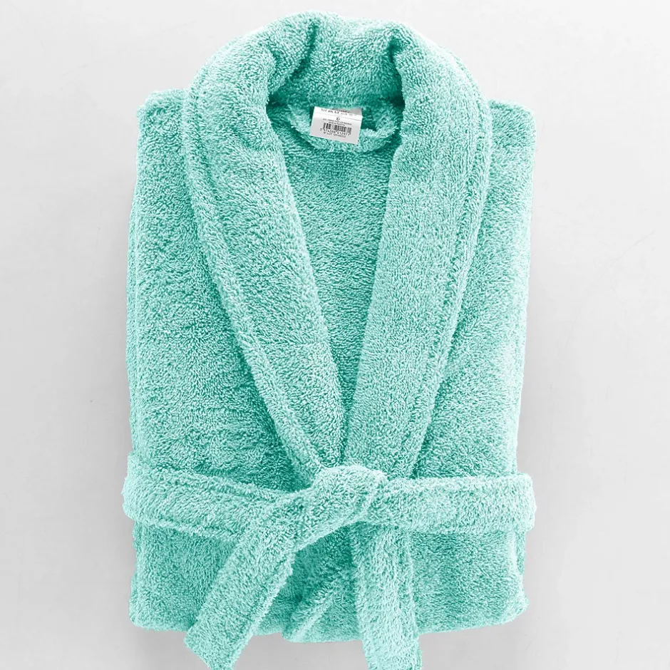 Douceur D'Intérieur Peignoir uni à col châle (Taille Unique - Céladon)* Serviette De Bain