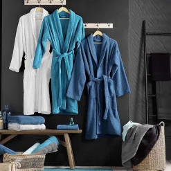 Douceur D'Intérieur Peignoir uni à col châle (Taille Unique - Céladon)* Serviette De Bain