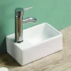 Rue Du Bain Petit lave main Gain de Place Gauche - Céramique - 30x20 cm - Essento