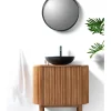 Uniqka Petit meuble salle de bain en bois de teck 1 porte -