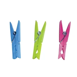 Pince à linge MSV en plastique multicolore vendue par 24 pièces